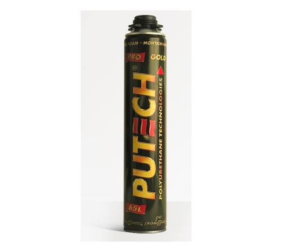 Пена монтажная "PUTECH pro Gold 65" профессиональная всесезонная  850мл (16)