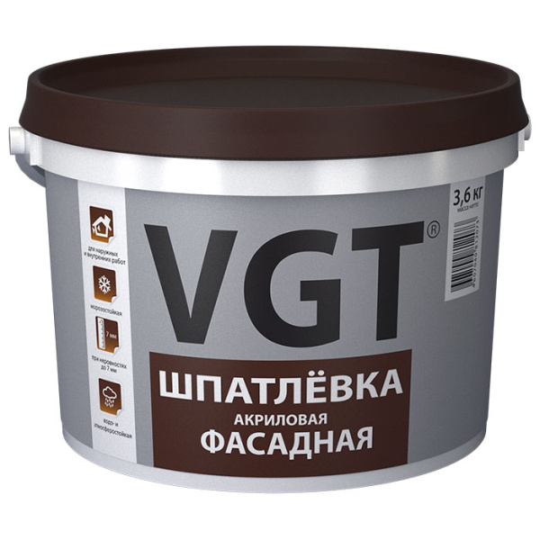 Шпатлевка фасадная ВГТ  7,5кг