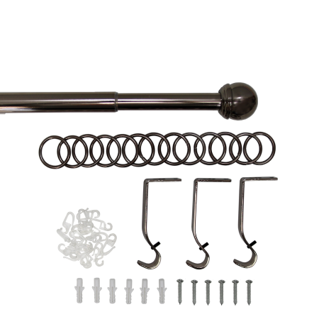 Телескоп.однорядн.карниз, Наконечник Классика, Коньяк, 16/19мм ,160-320см,