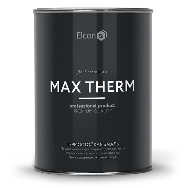 Эмаль термостойкая "Elcon" красно-коричневая 700 градусов 0,8кг (12) ССС