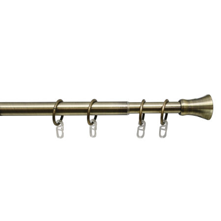 Телескоп.однорядн.карниз, Наконечник Гиро, Золото антик, 16/19мм ,160-320см,