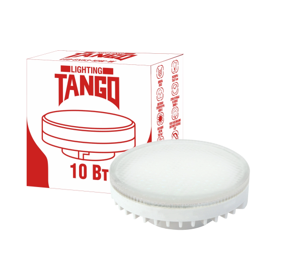 Лампа светодиодная 10W GX53 LED 6000K 220V 75*27mm (TANGO LED-GX53-10W-WW) TANGO