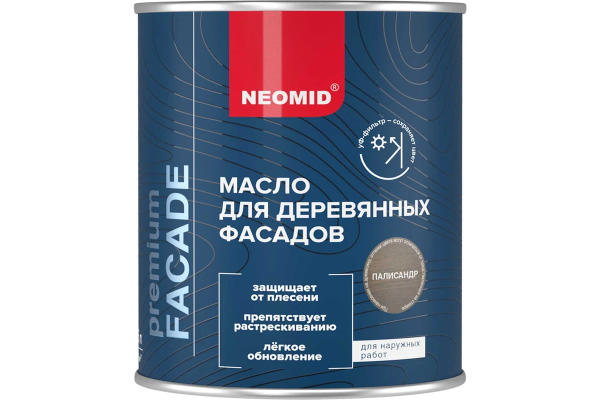 Масло для деревянных фасадов "NEOMID PREMIUM FACADE" палисандр 0,75л 