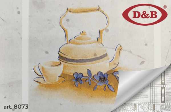 8073 Пленка самоклеящаяся D&B 0,45*8м  кафель серый кухня  /20