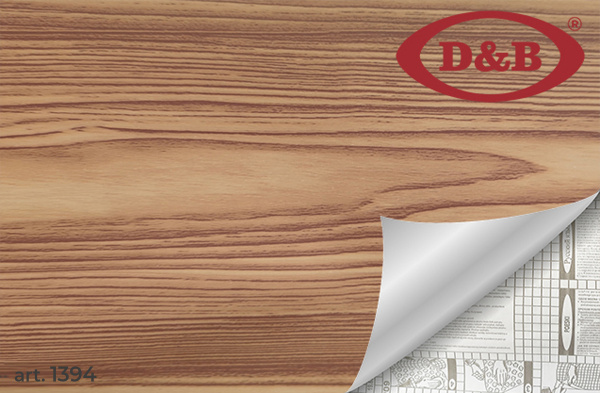 1394 Пленка самоклеящаяся D&B 0,45*8м  дерево светло-коричневое   /20