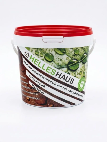 Пропитка на водной основе"HELLES HAUS" красное дерево  9кг