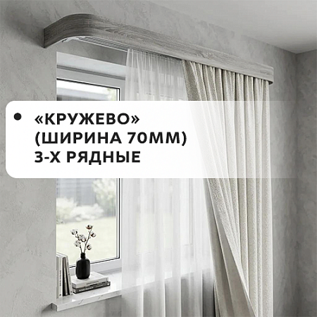 Карнизы "Кружево" (ширина 70мм) 3-х рядные Карнизы "Кружево" (ширина 70мм) 3-х рядные