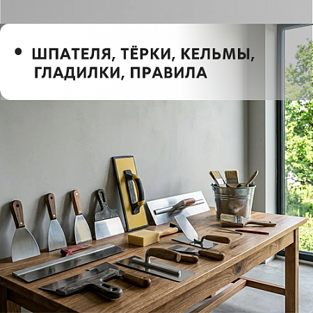 Шпателя, терки, кельмы, гладилки, правила
