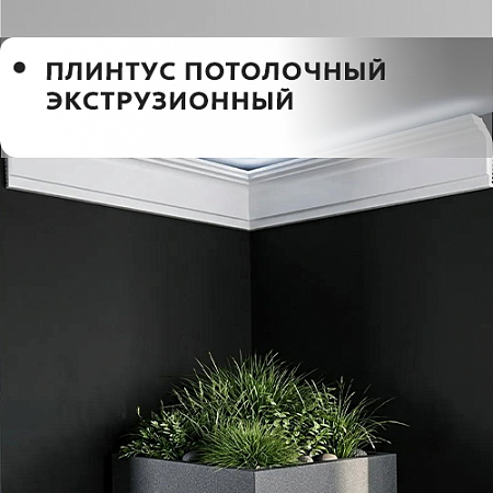 Плинтус потолочный экструзионный