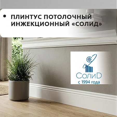 Плинтус потолочный инжекционный "Солид"