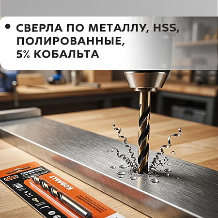 По металлу, HSS, полированные, 5% кобальта По металлу, HSS, полированные, 5% кобальта